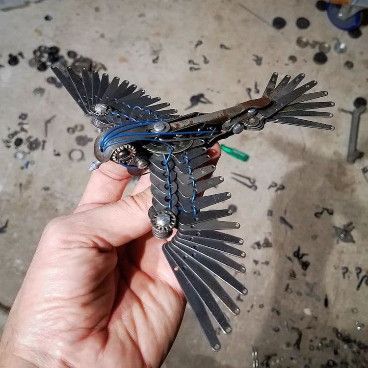 Bird Sculptures Made from Vintage Typewriters by Jeremy Mayer