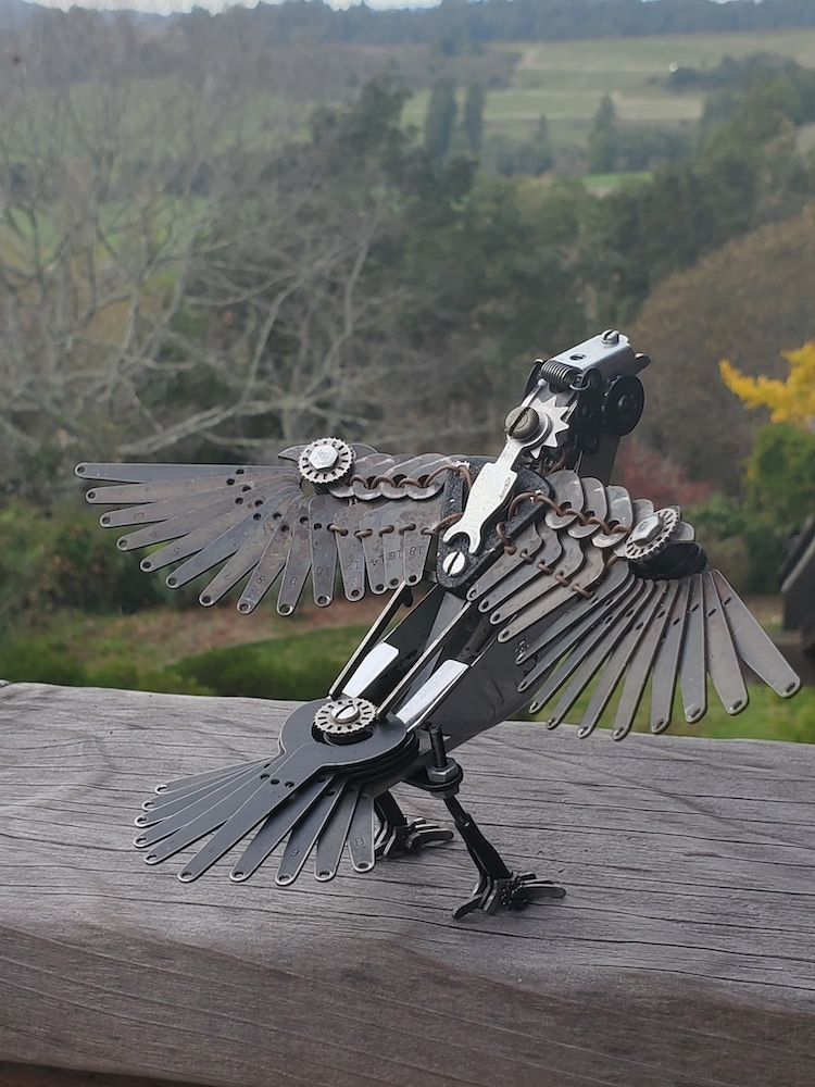 Bird Sculptures Made from Vintage Typewriters by Jeremy Mayer