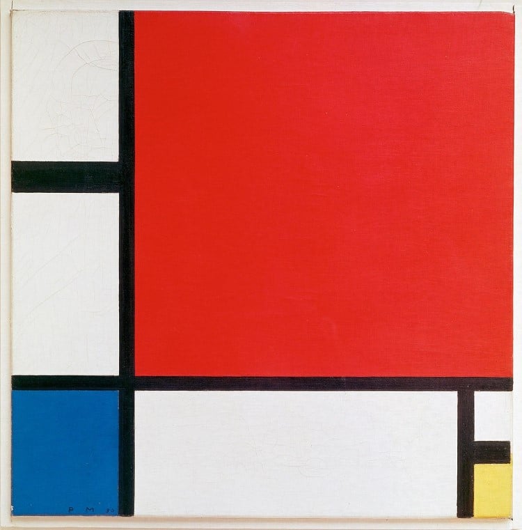 Composition II in Red, Yellow, and Blue by Piet Mondrian