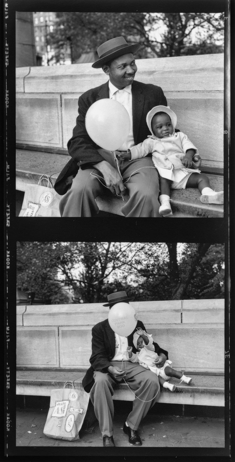 Father and son in Central Park by Vivian Maier