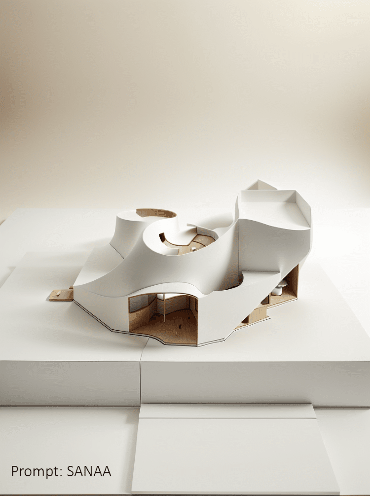 AI Generated Architecture based on crumpled paper